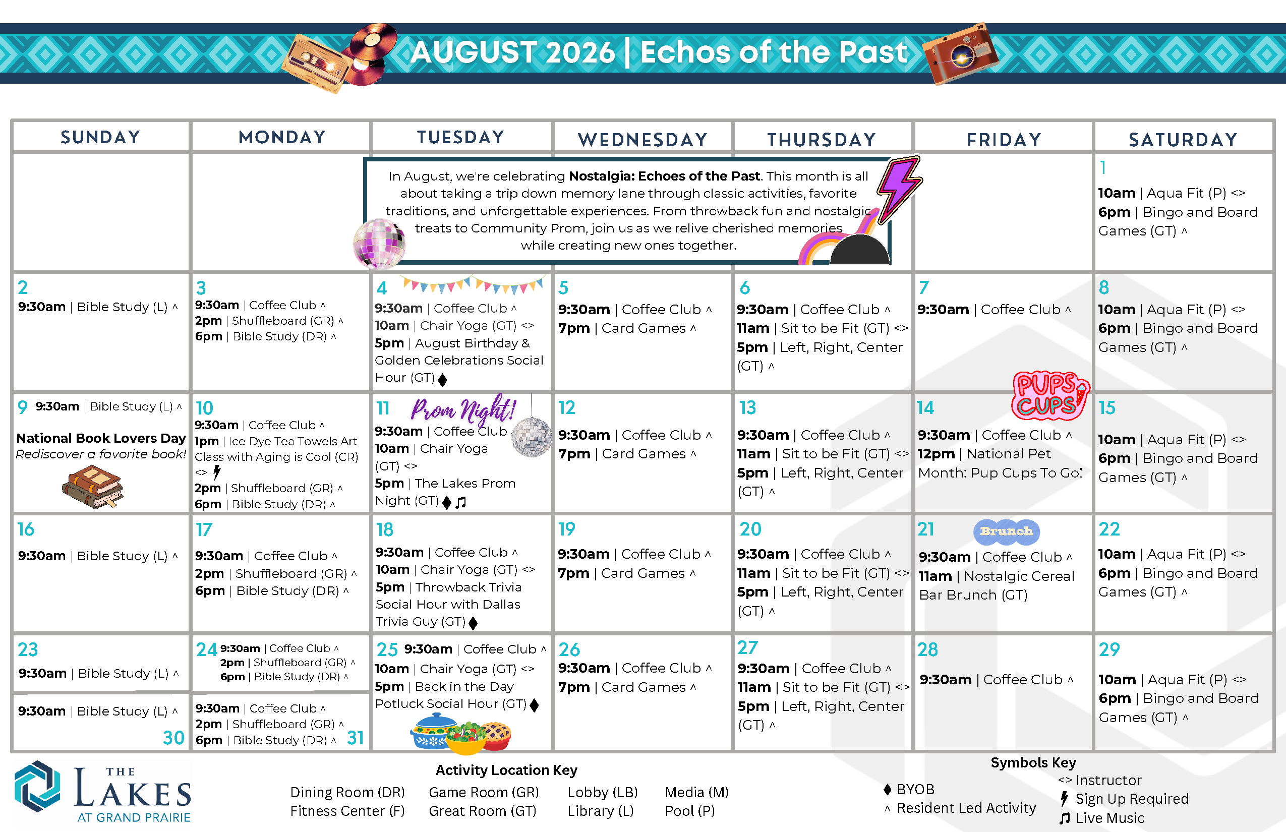 August Event Calendar